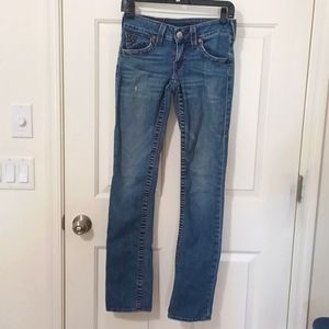 True Religion size 27 strait leg jeans